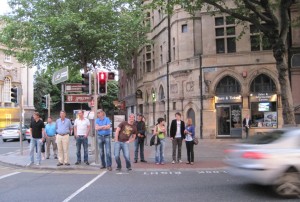 across street